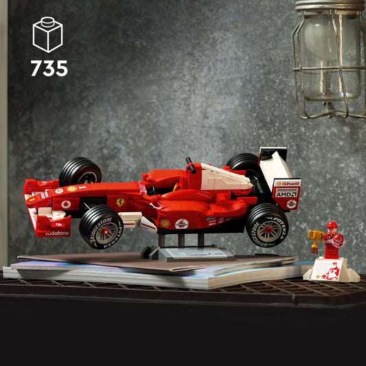 Icons Ferrari F2004 Formula 1 Race Car Building Set with Michael Schumacher Figure – Collectible Model 11375