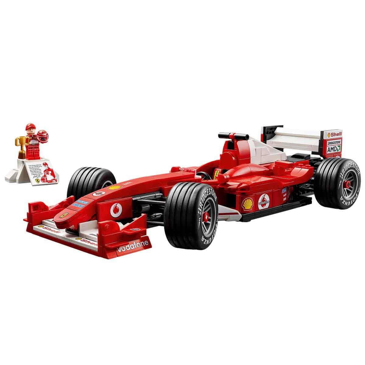 Icons Ferrari F2004 Formula 1 Race Car Building Set with Michael Schumacher Figure – Collectible Model 11375