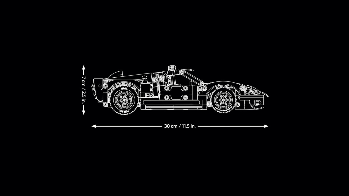 Technic 1966 Ford GT40 MKII Race Car Building Set – Collectible V8 Model Kit for Adults – Model 42223