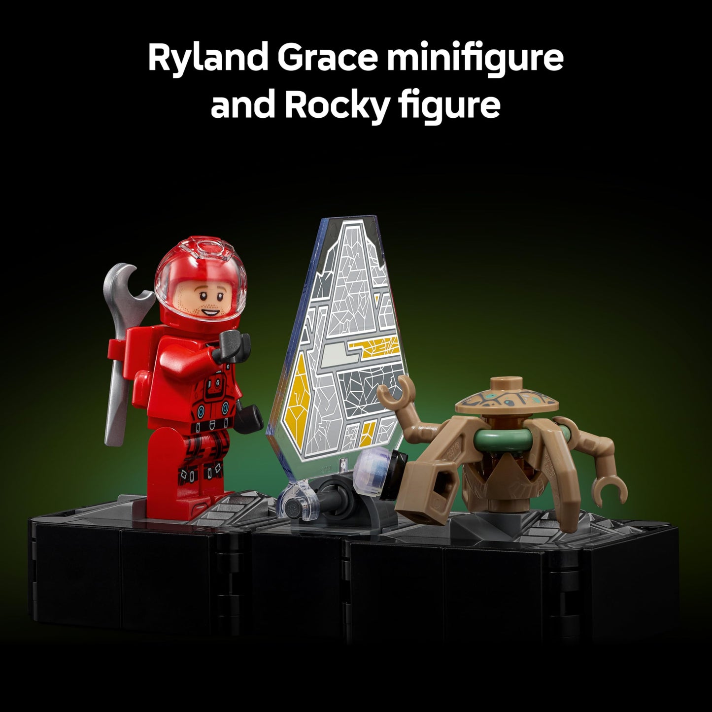 Miniature Spaceship Building Set with Ryland Grace & Rocky Figures – Sci-Fi Display Model for Adults