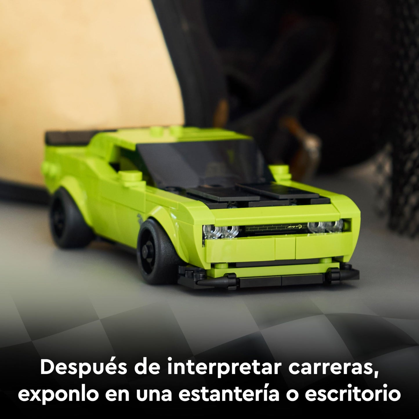 Dodge Challenger SRT Hellcat Sports Car Building Set with Driver Figure – Model 77237