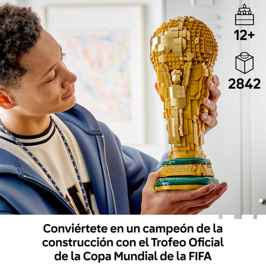 FIFA World Cup Official Trophy Building Set with Collectible Minifigure – 3D Football Display Model 43020