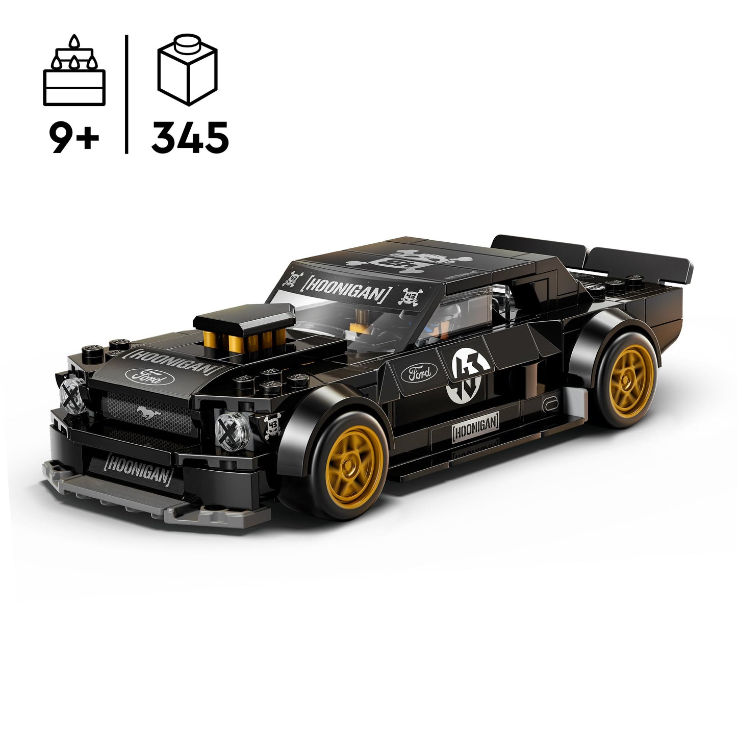 Speed Champions 1965 Ford Mustang Hoonicorn V1 Building Set with Ken Block Driver Figure – Model 77262