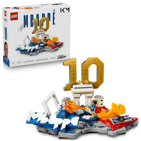 Kylian Mbappé Football Highlights Building Set with Collectible Player Figure – Display Model 43013