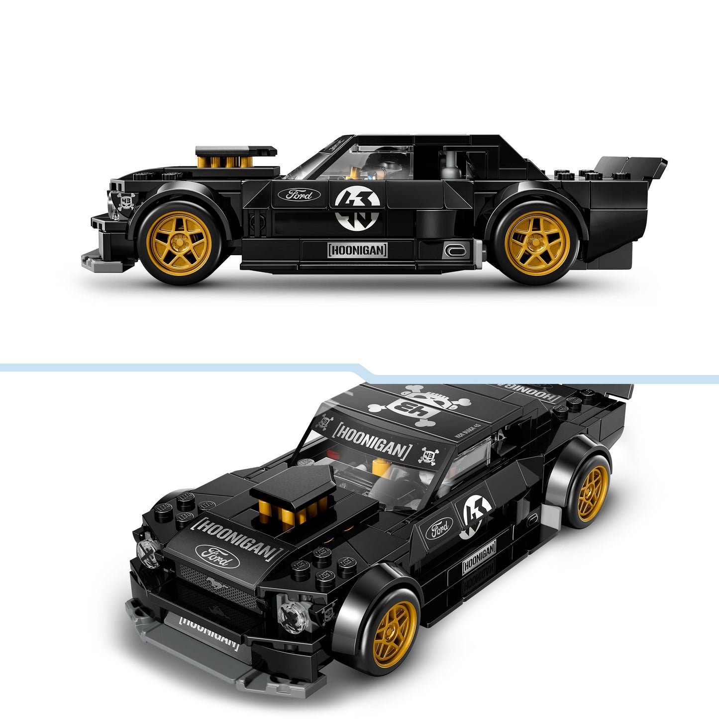 Speed Champions 1965 Ford Mustang Hoonicorn V1 Building Set with Ken Block Driver Figure – Model 77262