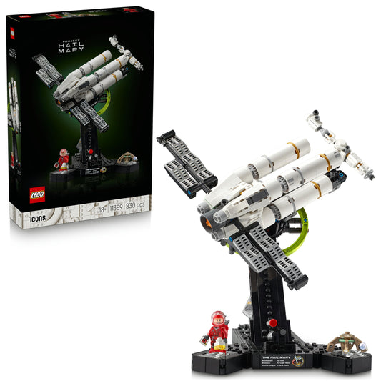 Miniature Spaceship Building Set with Ryland Grace & Rocky Figures – Sci-Fi Display Model for Adults