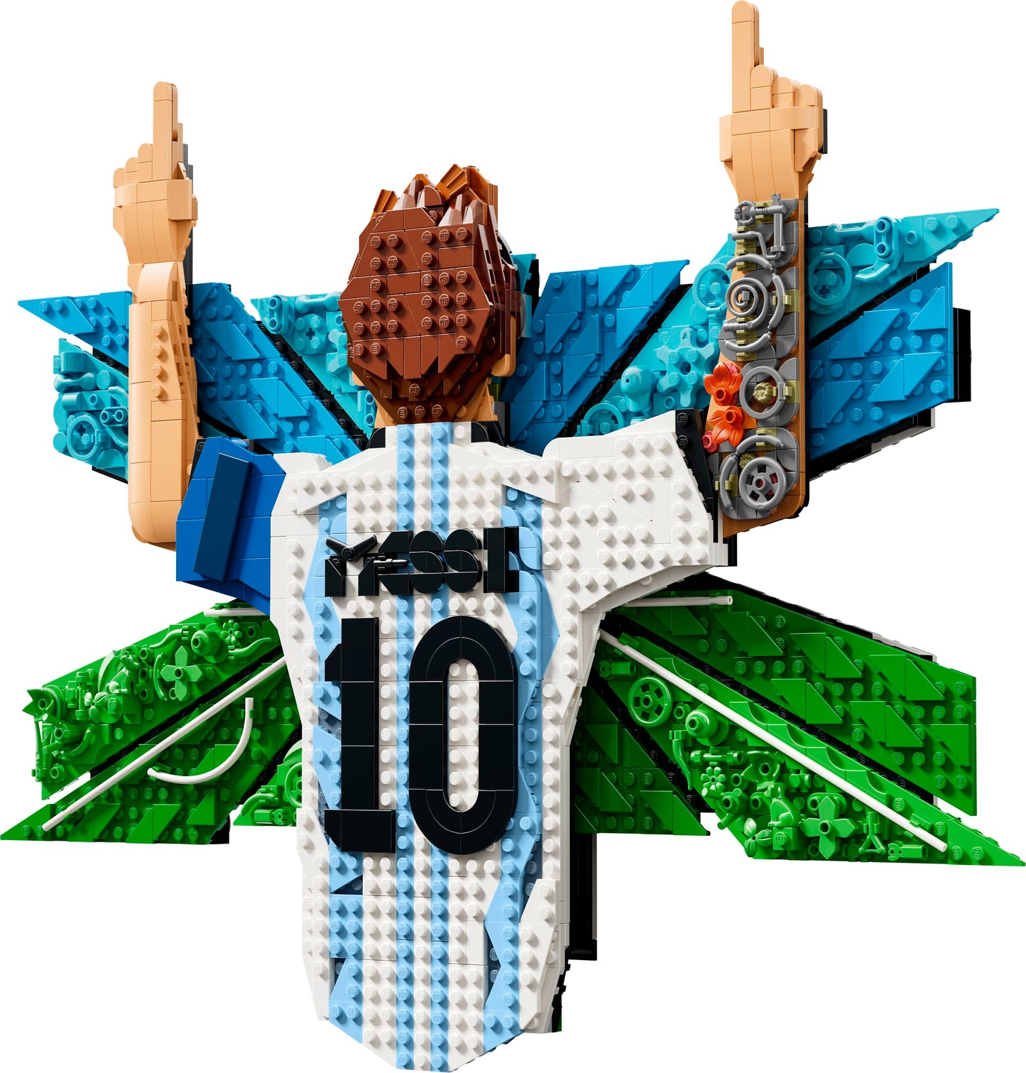 Lionel Messi Celebration 3D Wall Art Building Set – Collectible Football Display Model – 43018
