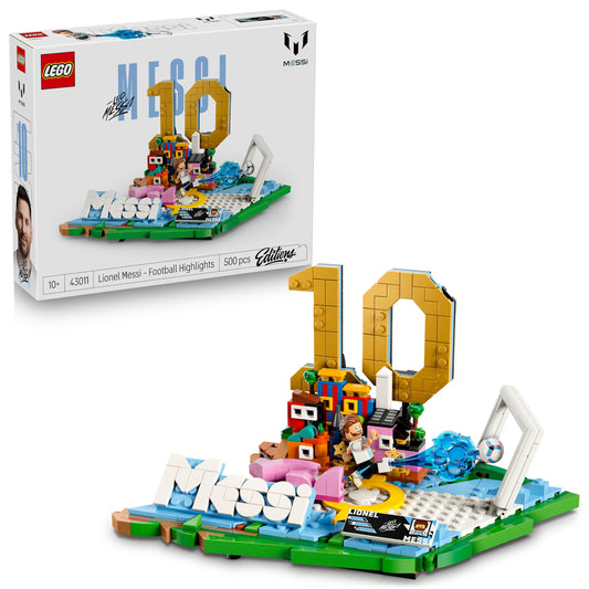Lionel Messi Football Highlights Building Set with Collectible Player Figure – Display Model 43011