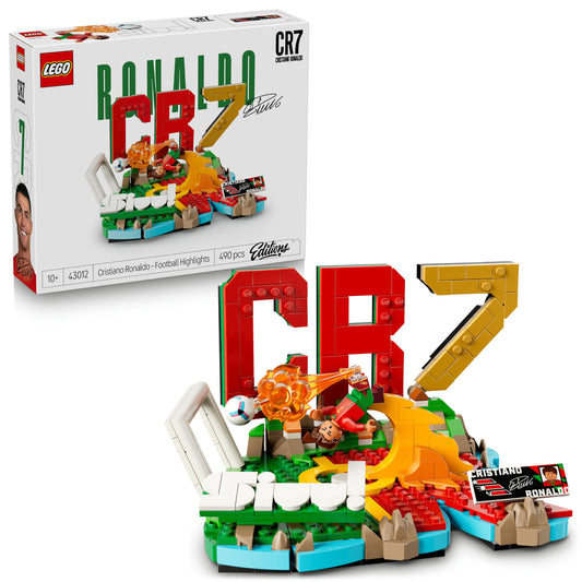 Cristiano Ronaldo Football Highlights Building Set with Collectible Player Figure – Display Model 43012