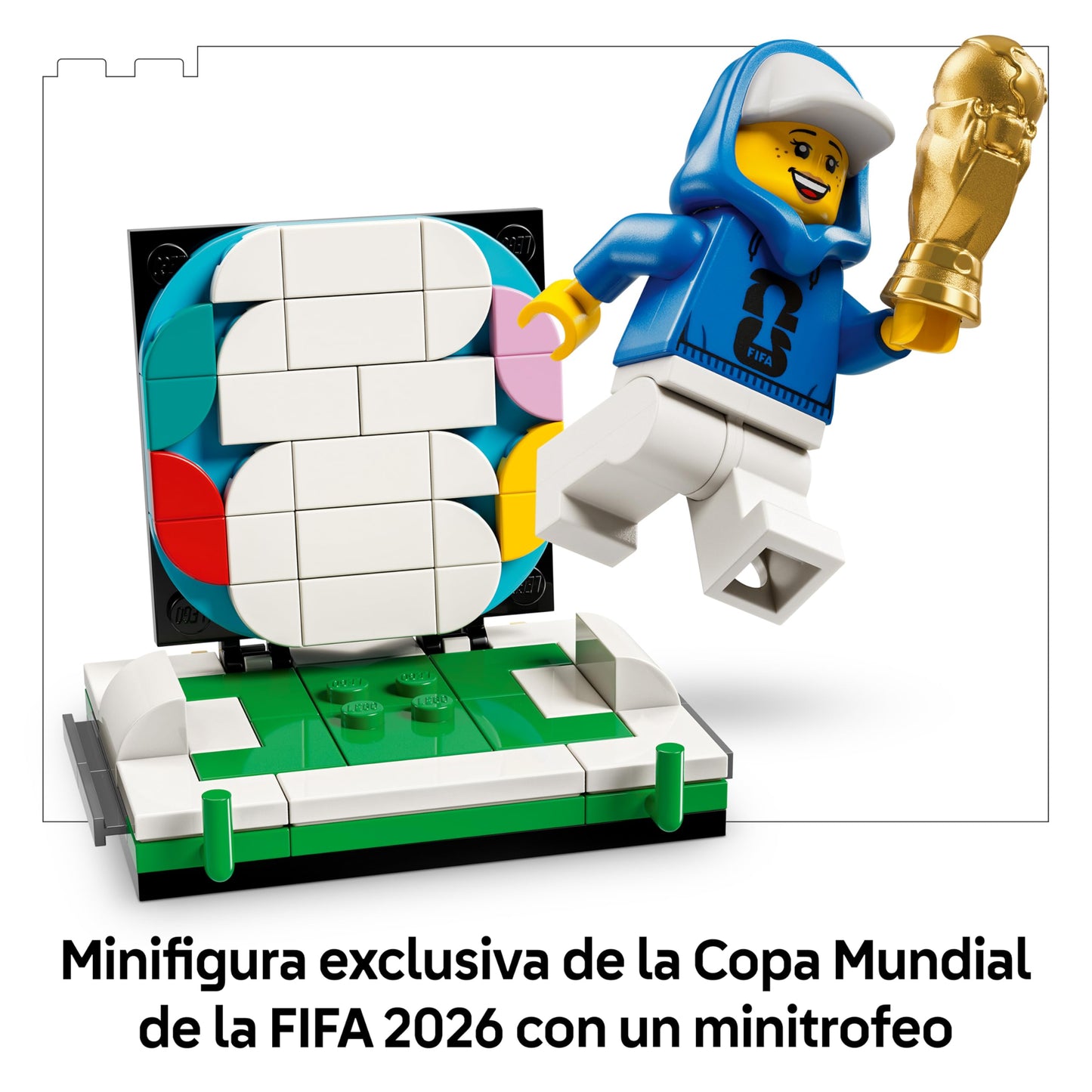 FIFA World Cup Official Trophy Building Set with Collectible Minifigure – 3D Football Display Model 43020