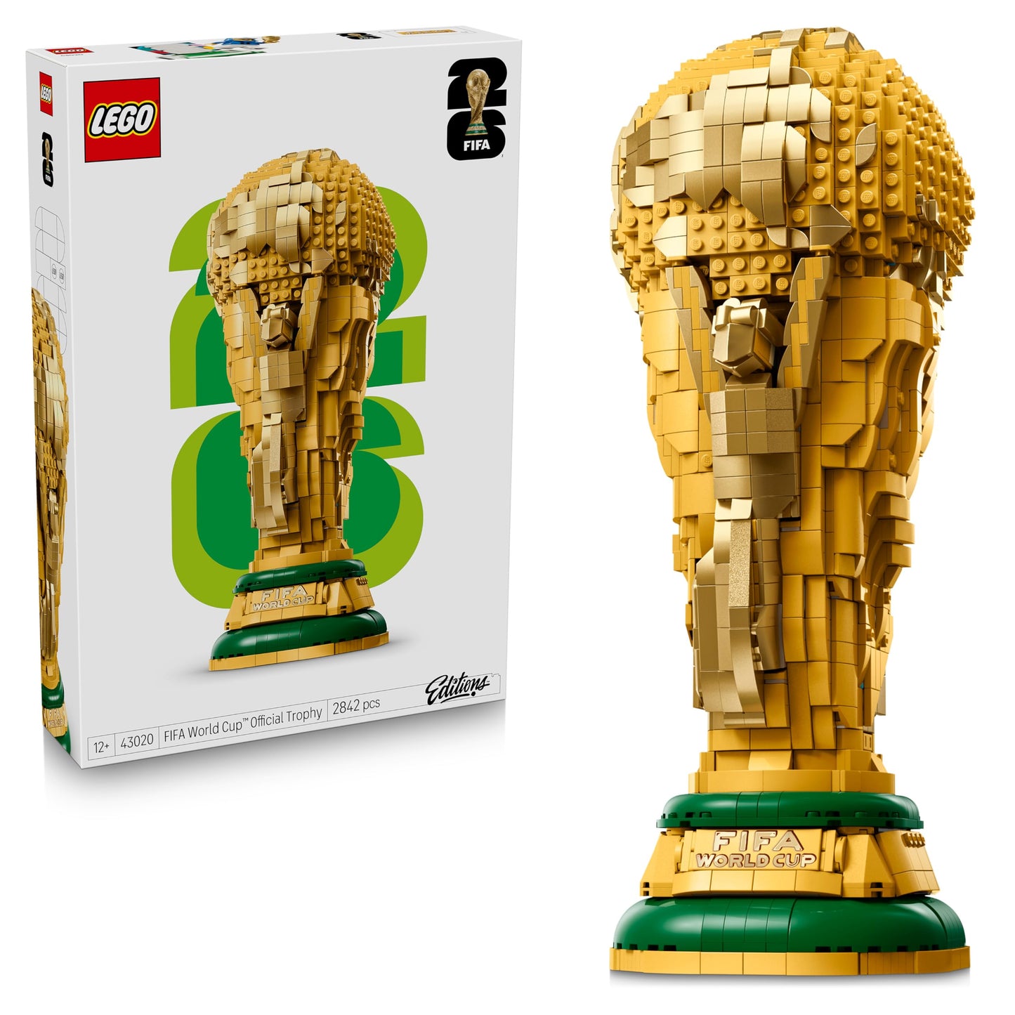 FIFA World Cup Official Trophy Building Set with Collectible Minifigure – 3D Football Display Model 43020
