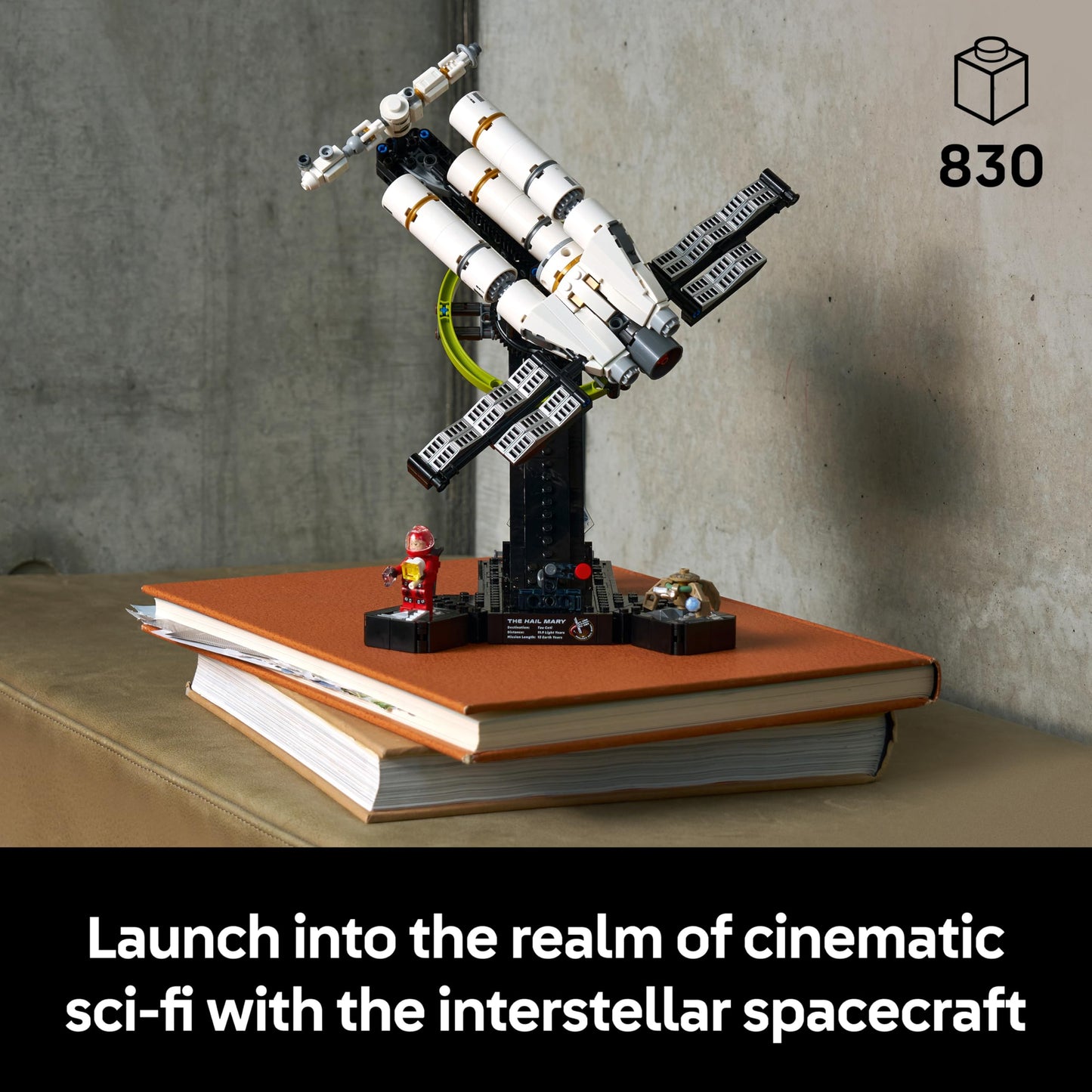 Miniature Spaceship Building Set with Ryland Grace & Rocky Figures – Sci-Fi Display Model for Adults