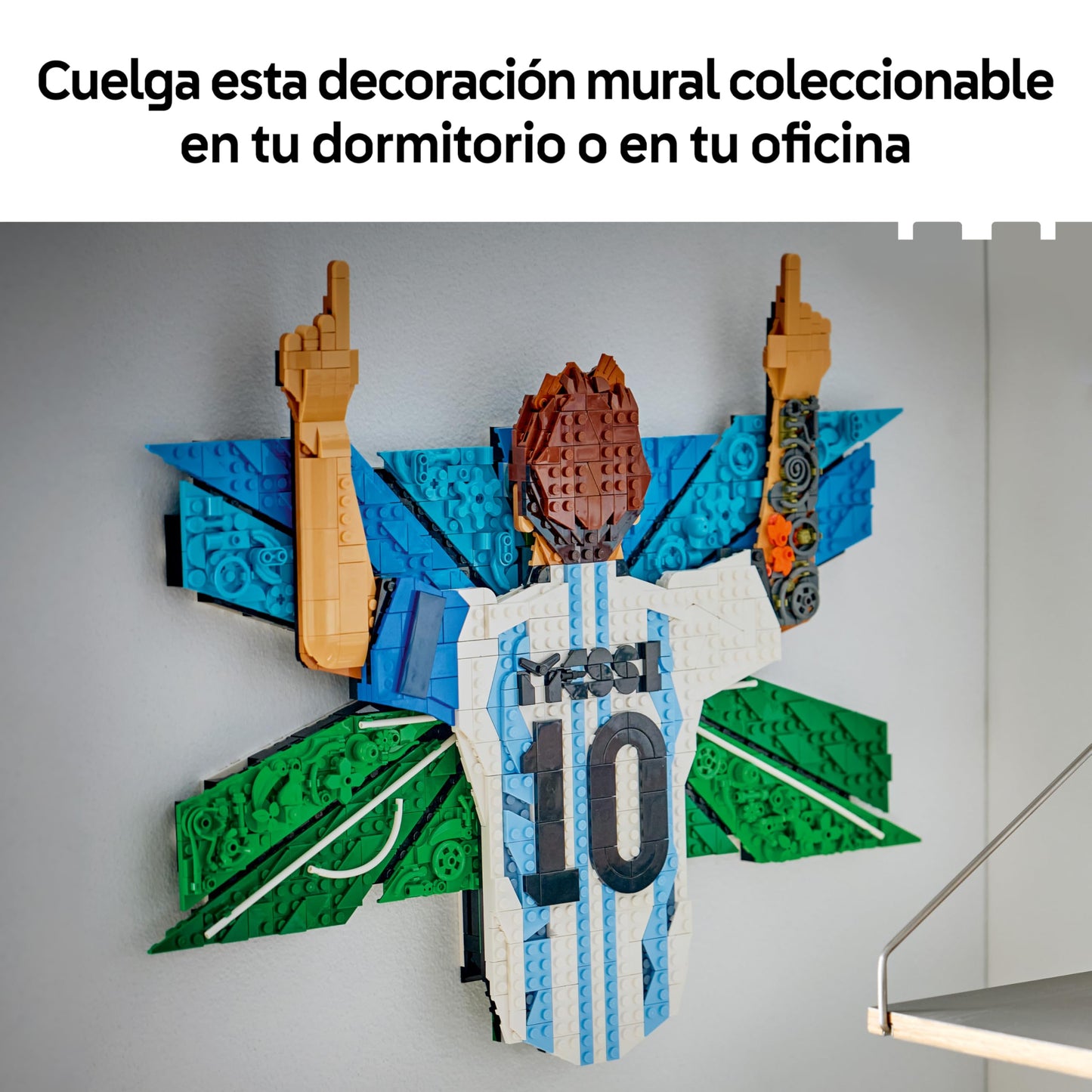 Lionel Messi Celebration 3D Wall Art Building Set – Collectible Football Display Model – 43018