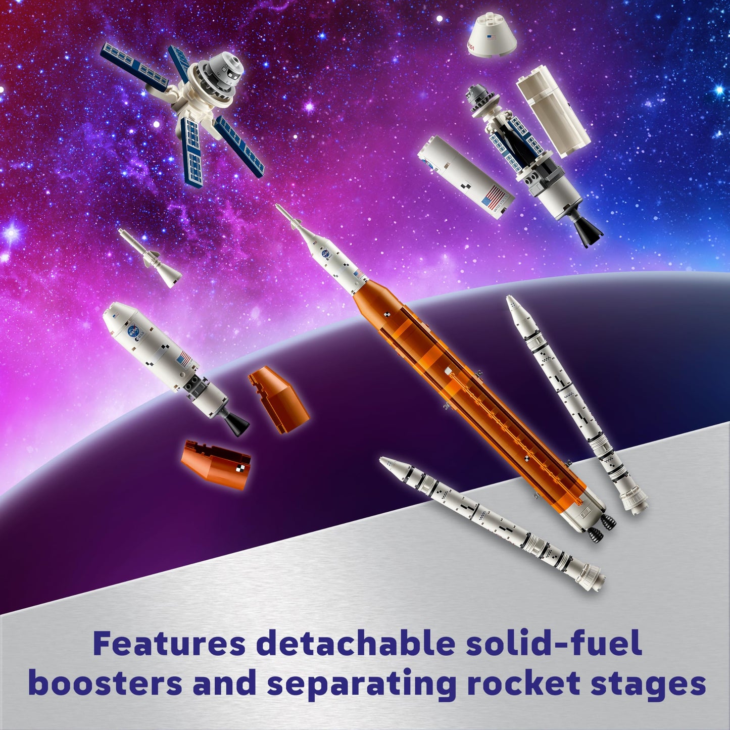 NASA Artemis Space Launch System Building Set with Orion Capsule & Launch Tower for Adults – 10341